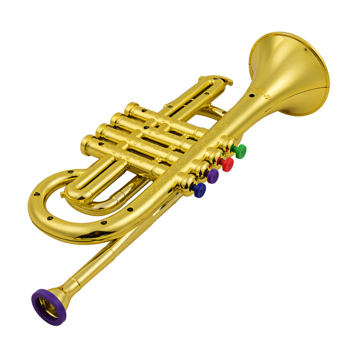 Robustes Kindermusikinstrument Trompete, fördert spielerisch Motorik und bietet Lernspaß für kleine Musiker.