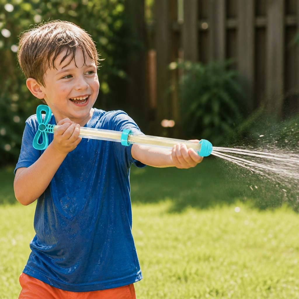 Lustige Kinder Wasserblaster für spritzige Sommer-Aktivitäten. Ideal für Pool, Strand und Garten.