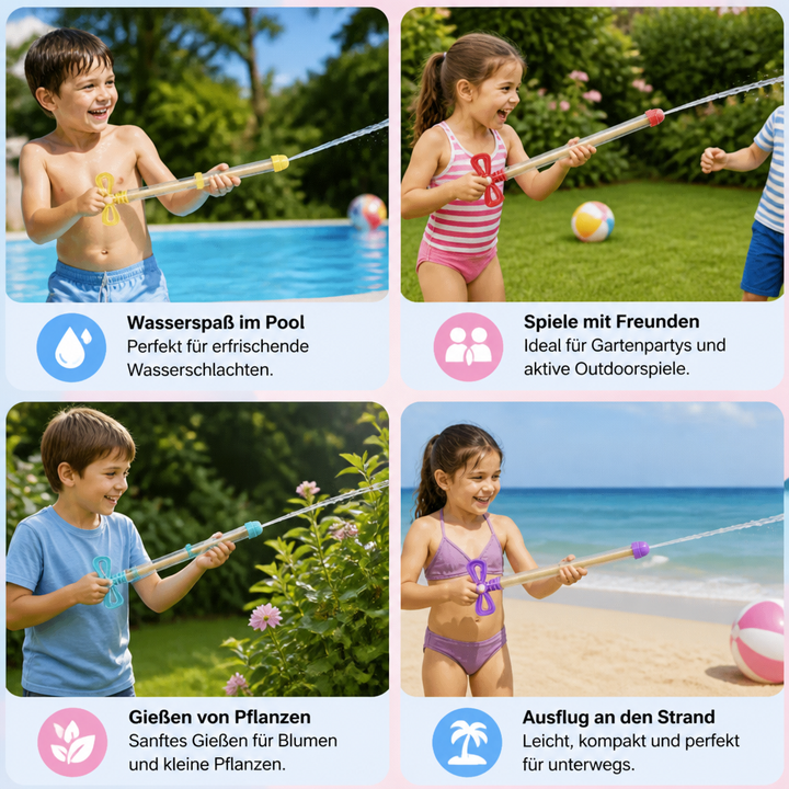 Robustes Outdoor Wasserspielzeug: Kinder Wasserpistole und Blaster für spannenden Wasserspaß im Sommer.