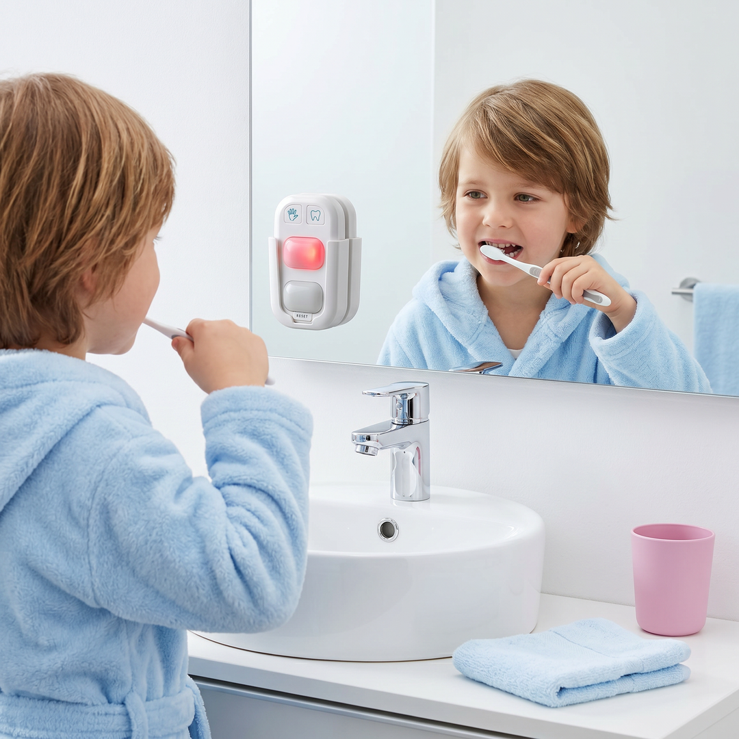 Bunter Kinder LED Timer für Hände & Zähne. Spielerisches Lernspielzeug hilft Kindern bei Hygiene und Routine.