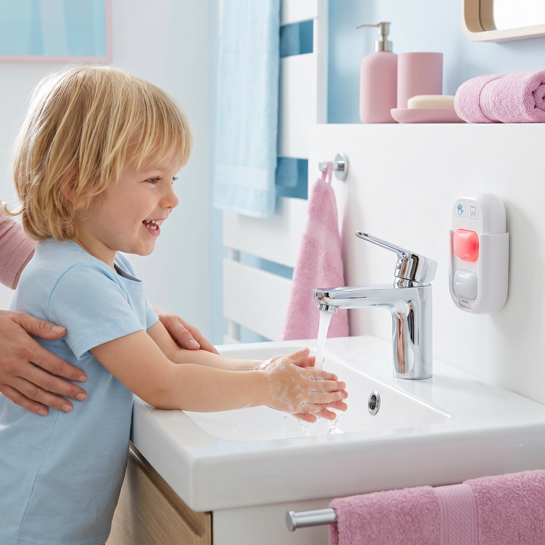 Interaktiver Kinder LED Zähneputzen Timer. Motiviert zu gründlicher Zahnhygiene. Pädagogisches Lernspielzeug.