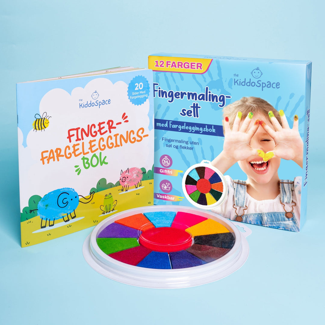 Buntes Fingerfarben-Set für Kinder: 6 leuchtende Farben für kreatives Malen, fördert frühkindliche Kreativität.