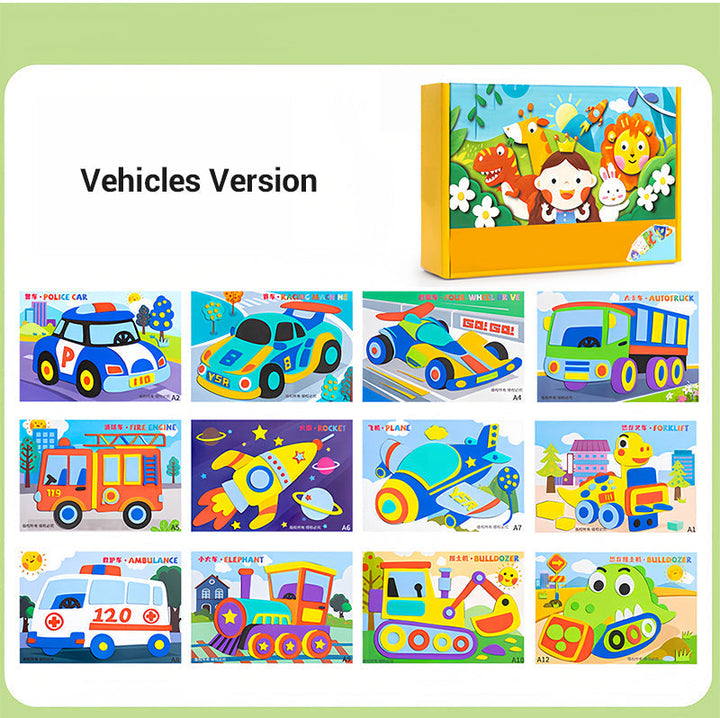 EVA-Schaum 3D Sticker-Set für Kinder; lustiges Basteln, entwickelt Feinmotorik & kreatives Denken. 