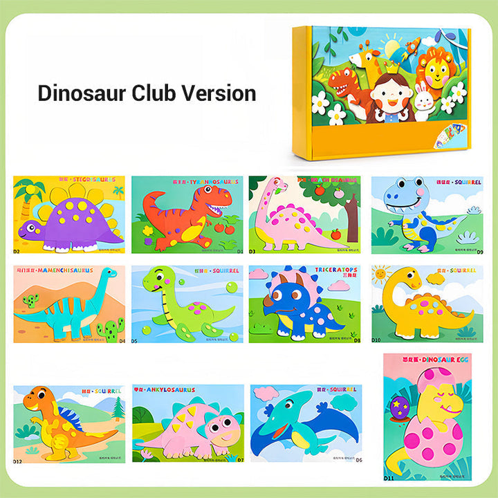 Farbenfrohes Kinder 3D Sticker-Bastelset, tolles Geschenk, fördert kreative Entwicklung & Spaß. 