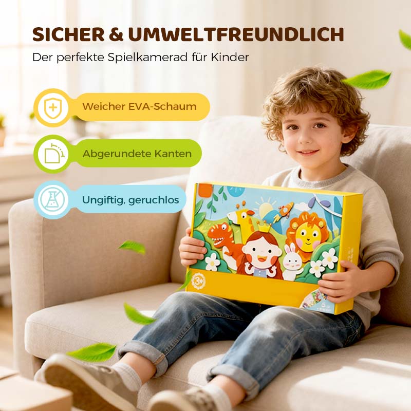 Montessori-inspiriertes 3D Sticker-Set für Kinder, aus EVA-Schaum, fördert Geschicklichkeit. 