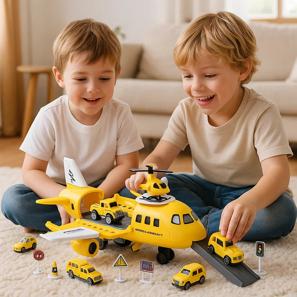Kreatives Flugzeug & Fahrzeuge Spielzeug für Kinder, ideal zur Förderung von Fantasie und Abenteuer.
