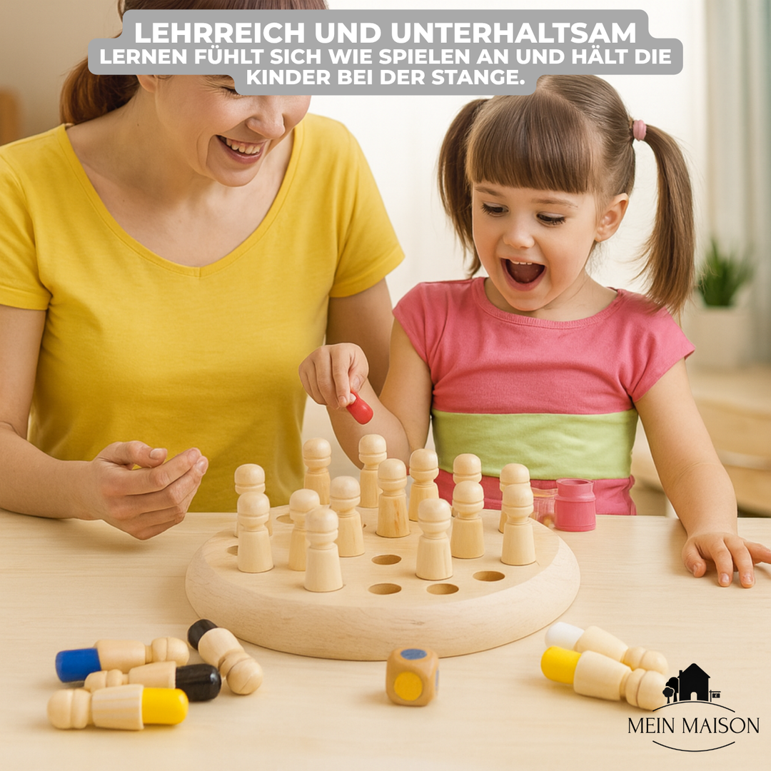 Intelligenzspielzeug: Memory-Spiel für Kinder, aus Holz, fördert Gedächtnis und Konzentration ab 3 Jahren.