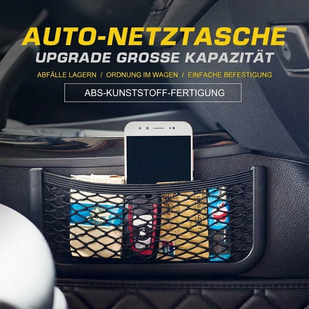 Praktische CarPocket Pro Autotasche zur Ordnung im Innenraum. Elastisches Netz für schnellen Zugriff auf Zubehör.