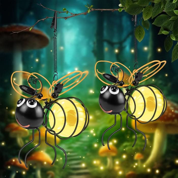 Wetterfeste Solar-Bienenlampe, einfach zu platzieren, sorgt für stimmungsvolle Außenbeleuchtung im Garten.