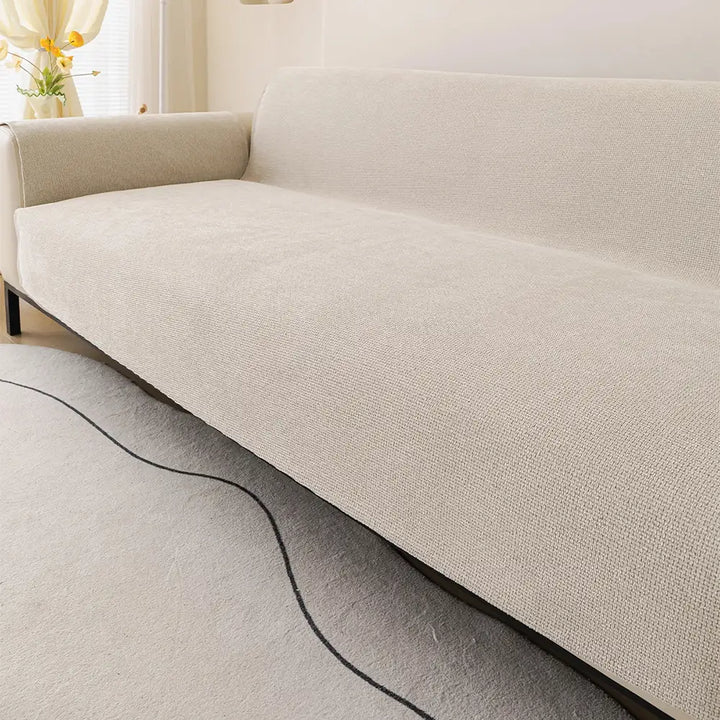 Atmungsaktiver Chenille Sofabezug, kratzfest & hautfreundlich, für gemütliche Stunden im Wohnzimmer.