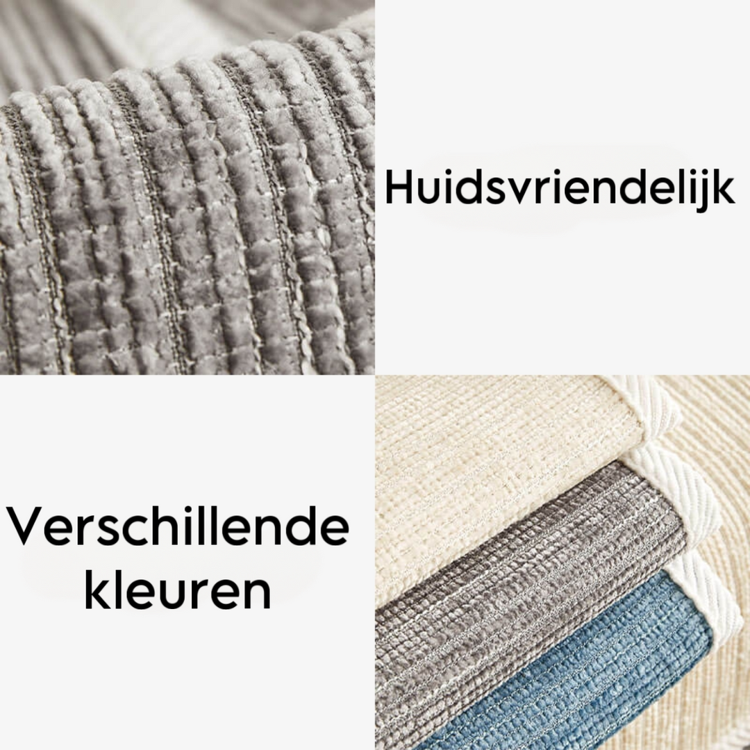 Pflegeleichter Chenille Schonbezug, antikratz und rutschfest, mit elegantem Jacquard-Design.