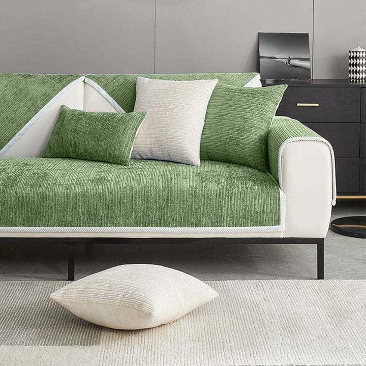 Weicher Chenille Sofabezug mit Textur, wasserdicht und pflegeleicht für Komfort und Schutz.