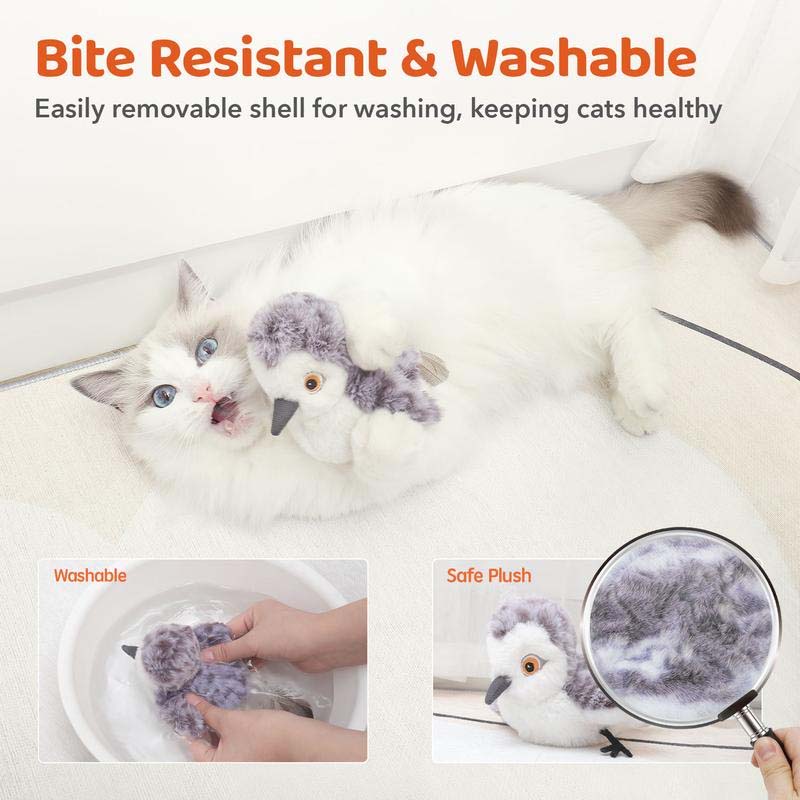 ChirpBird Katzenspielzeug: Fördert Bewegung und Spieltrieb bei Katzen mit realistischen Lauten.