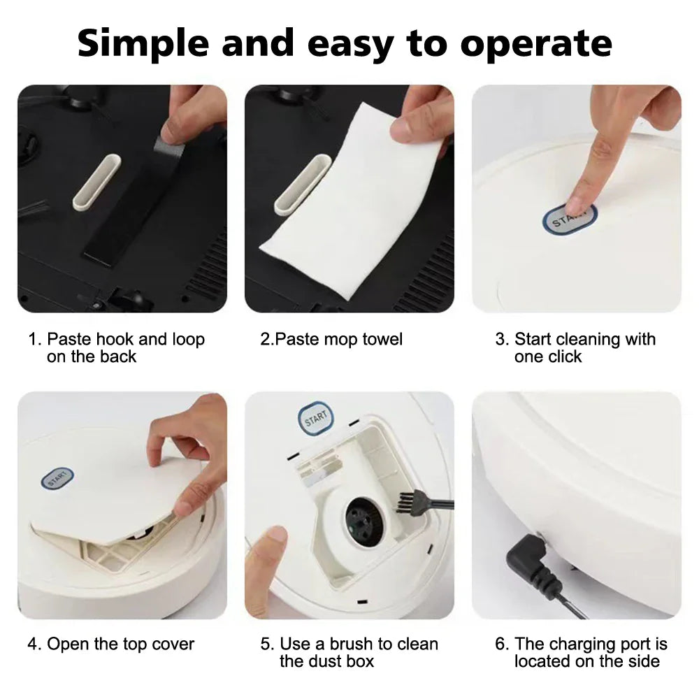 Eleganter Cleanyo ProMotion Haushaltsroboter mit schlankem Design, perfekt für jedes Smarthome.