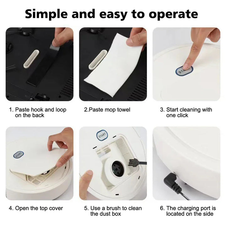 Eleganter Cleanyo ProMotion Haushaltsroboter mit schlankem Design, perfekt für jedes Smarthome.