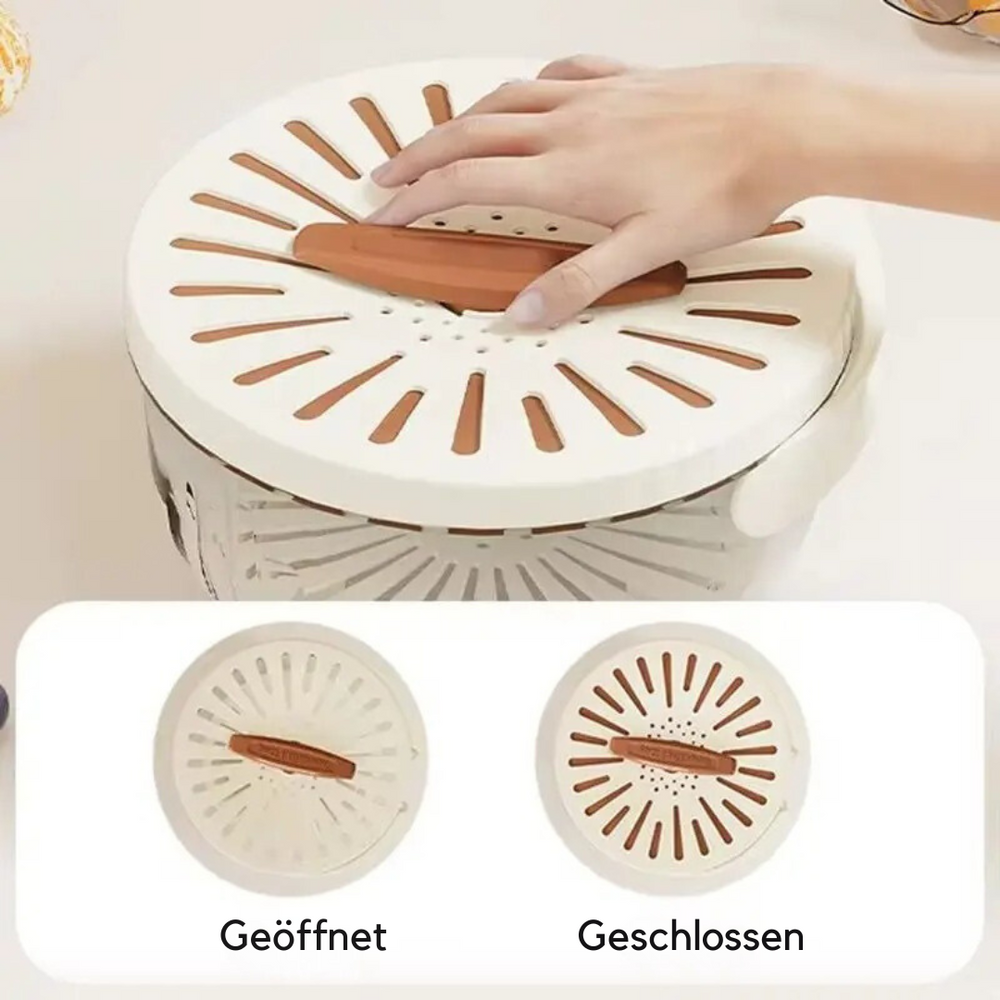 Praktisches Abtropfsieb zum schnellen Waschen von Obst & Gemüse, ein unverzichtbarer Küchenhelfer.