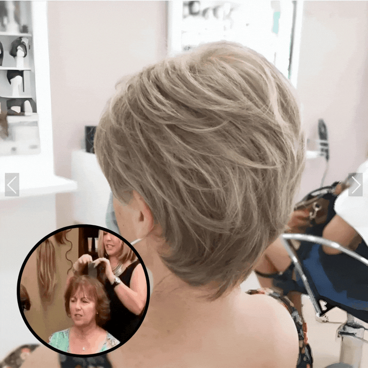 Clip-in Haarspange mit synthetischer Haarverlängerung für sofortiges Volumen und volle Frisur für Damen.