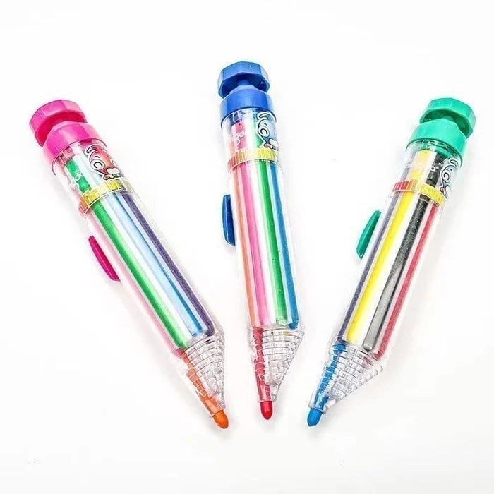 Vielseitiger ColorFlip 8-in-1 Mehrfarbenstift. Ein Lernspielzeug, das Kinder zum Malen & Zeichnen inspiriert.