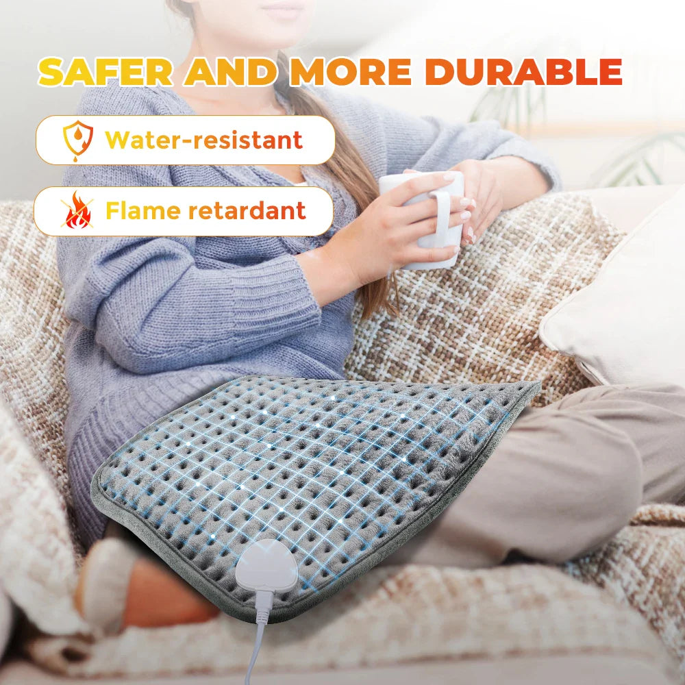 Nahaufnahme des flauschigen CosiTherm Mikrofleece-Heizkissens, das Gemütlichkeit & Wärme im Winter schenkt.