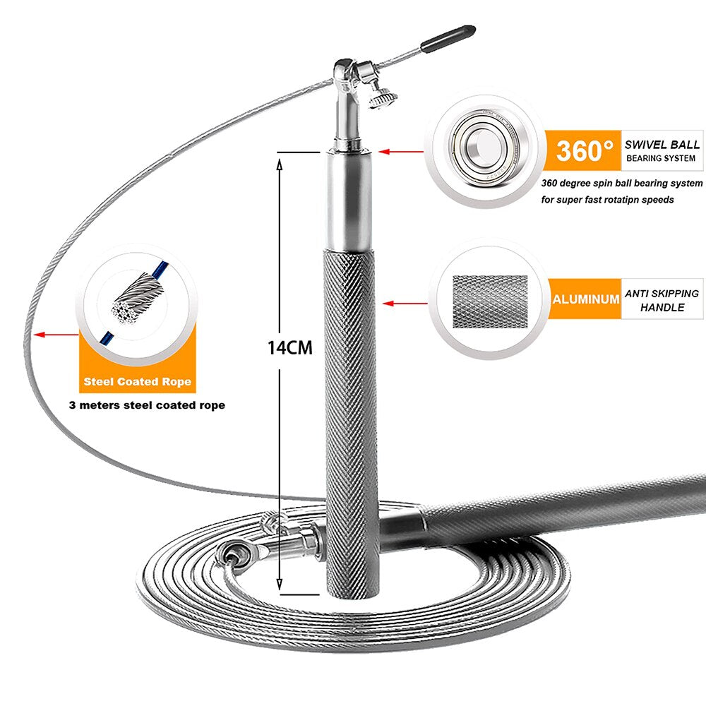 Hochwertiges Speed Rope für Crossfit, HIIT & Cardio-Training; optimiert für Schnelligkeit.