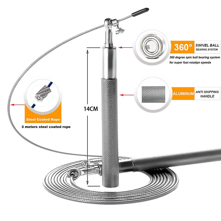 Hochwertiges Speed Rope für Crossfit, HIIT & Cardio-Training; optimiert für Schnelligkeit.