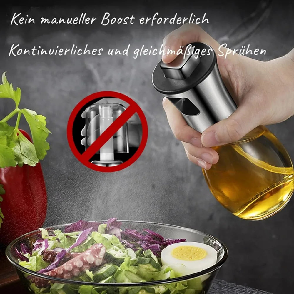 CulinaMist Pro Ölsprüher 200ml, auch als Essigsprüher nutzbar; unentbehrlicher Küchenhelfer für gesundes Kochen.