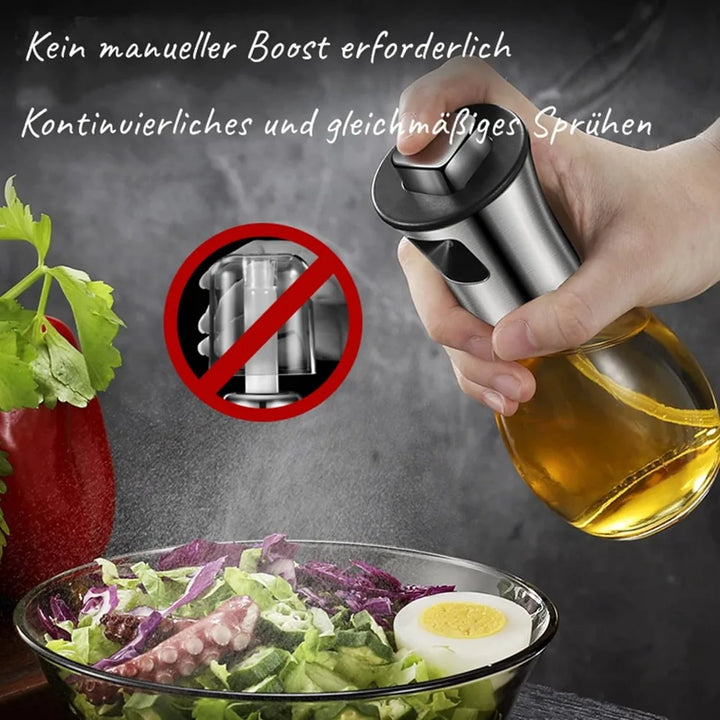 CulinaMist Pro Ölsprüher 200ml, auch als Essigsprüher nutzbar; unentbehrlicher Küchenhelfer für gesundes Kochen.