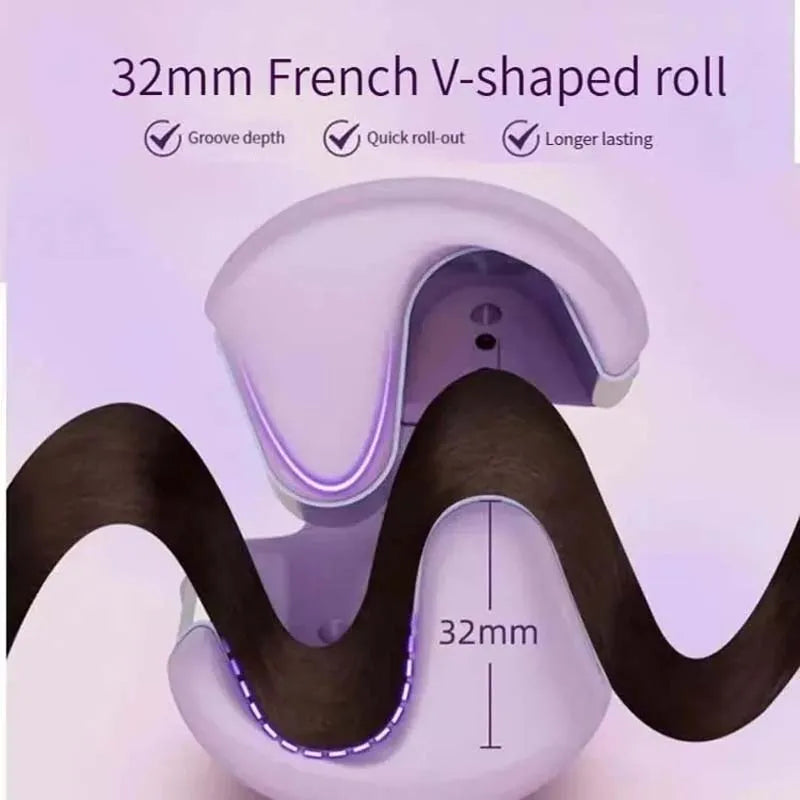Elegante Frisur mit definierten Locken, kreiert vom CurlMagic Lockenstab. Ideal für Damen, die Haarpflege lieben.