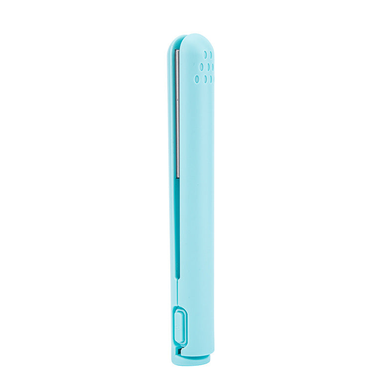 Damen 2-in-1 Stylinggerät: Glätteisen & Lockenstab, tragbar, USB-Ladefunktion für flexible und schnelle Frisuren.