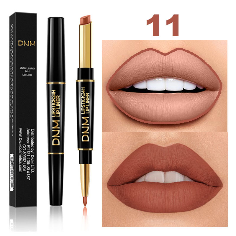 Hochwertiger Damen 2-in-1 Lippenstift & Konturenstift matt. Wasserfest, langanhaltend für professionelles Makeup.