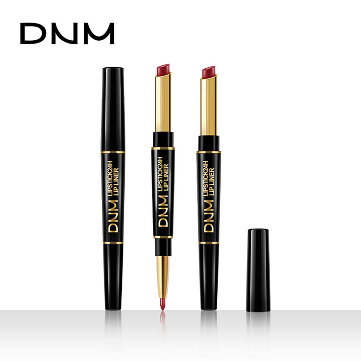 Praktischer 2-in-1 Lippenstift & Konturenstift für Damen. Matt, wasserfest und langanhaltend für makellose Lippen.