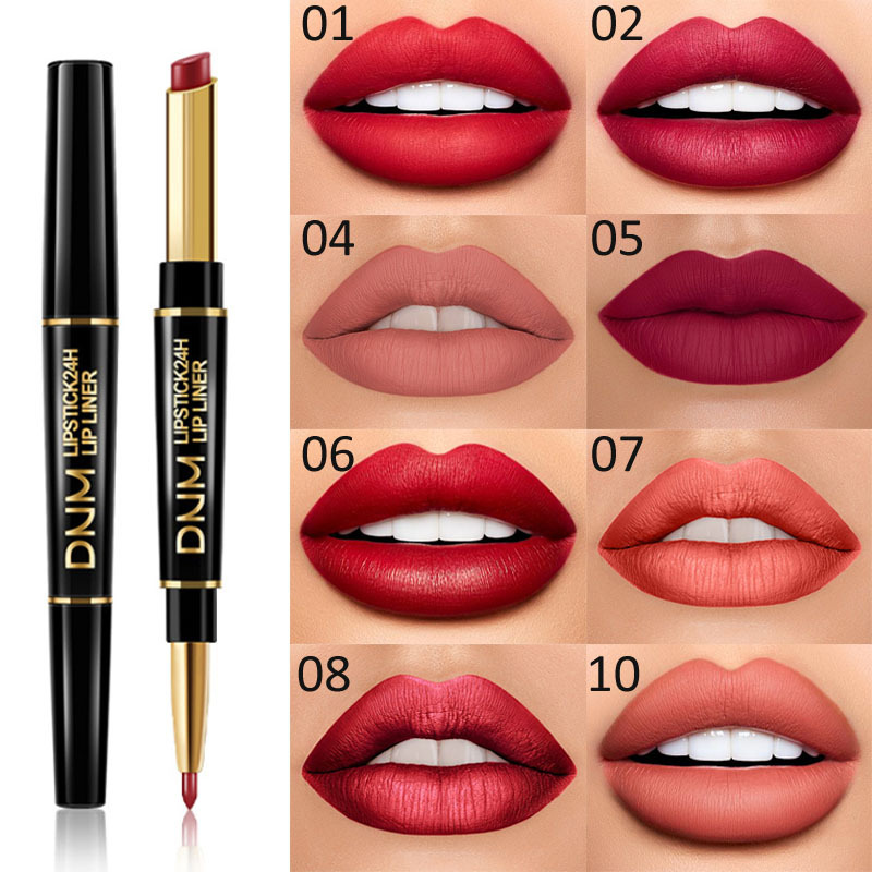 Definierende Lippenkontur mit mattem 2-in-1 Lippenstift & Konturenstift für Damen. Wasserfest & farbintensiv.