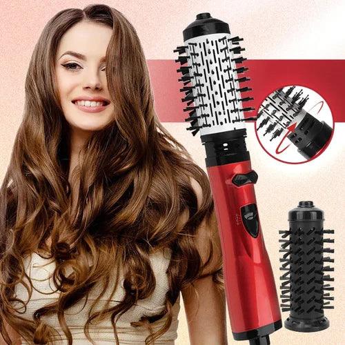 Effizienter Haartrockner & Stylingbürste mit sanftem Luftstrom für gesundes, glänzendes Haar.