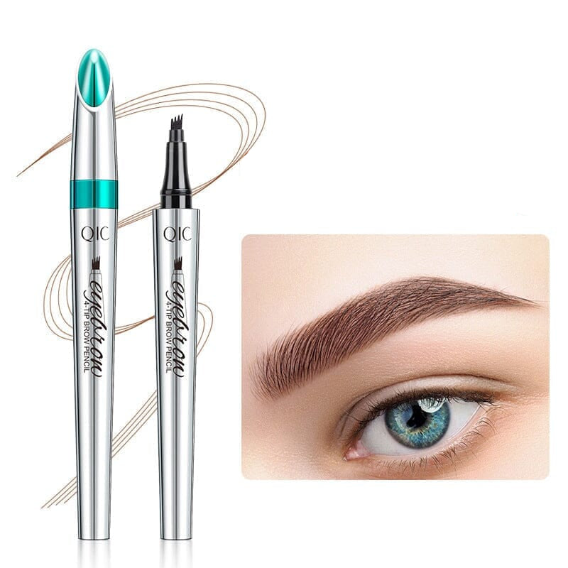 Langanhaltender, wasserdichter Augenbrauenstift mit 4 Spitzen, Microblading-Effekt für Damen.