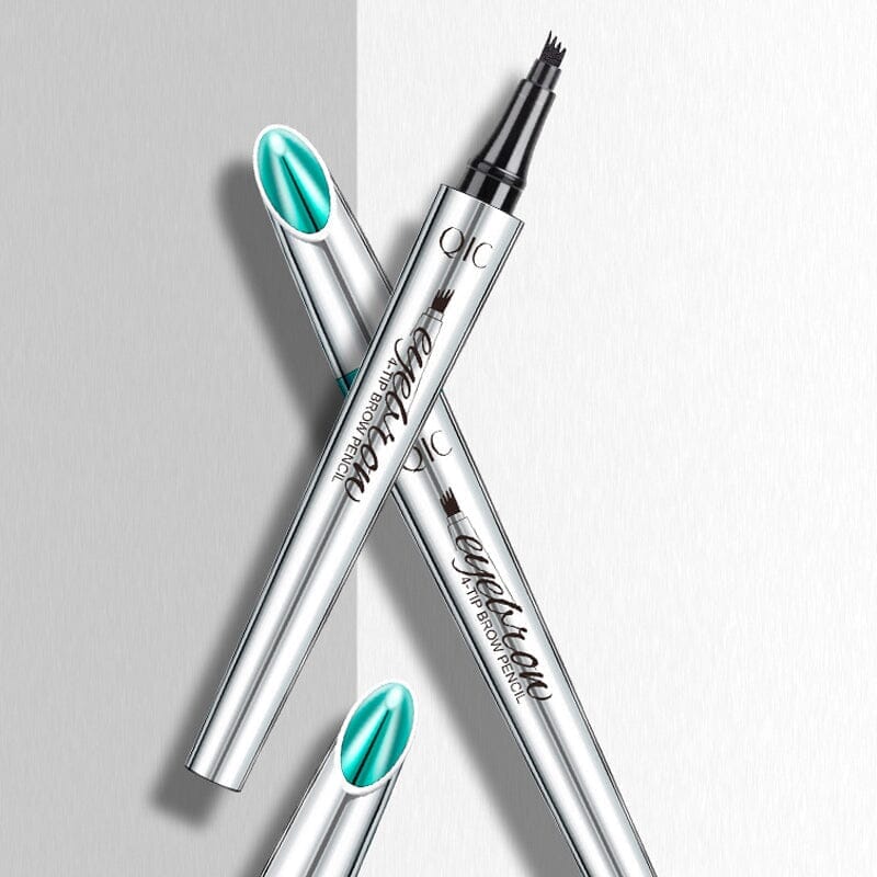 Nahaufnahme des wasserfesten Damen 3D Microblading Augenbrauenstifts, präzise Spitze sichtbar.
