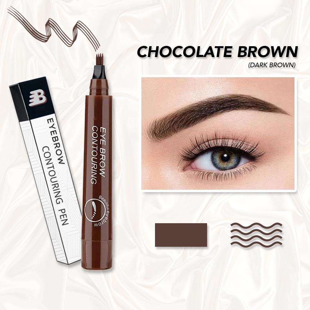 Wasserfester 4-Spitzen Brow Pen für volle, natürlich definierte Damen-Augenbrauen.