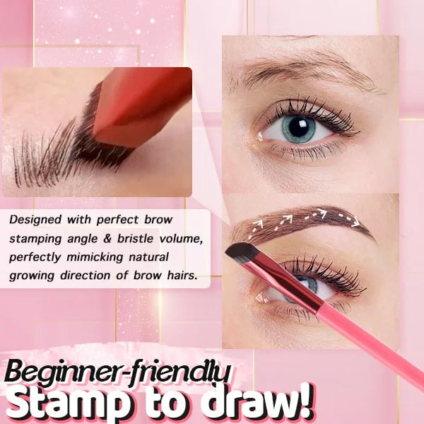 Innovativer 4D Haarstrich Brauenpinsel für volle, natürlich gezeichnete Augenbrauen. Schöner Microblading-Look.