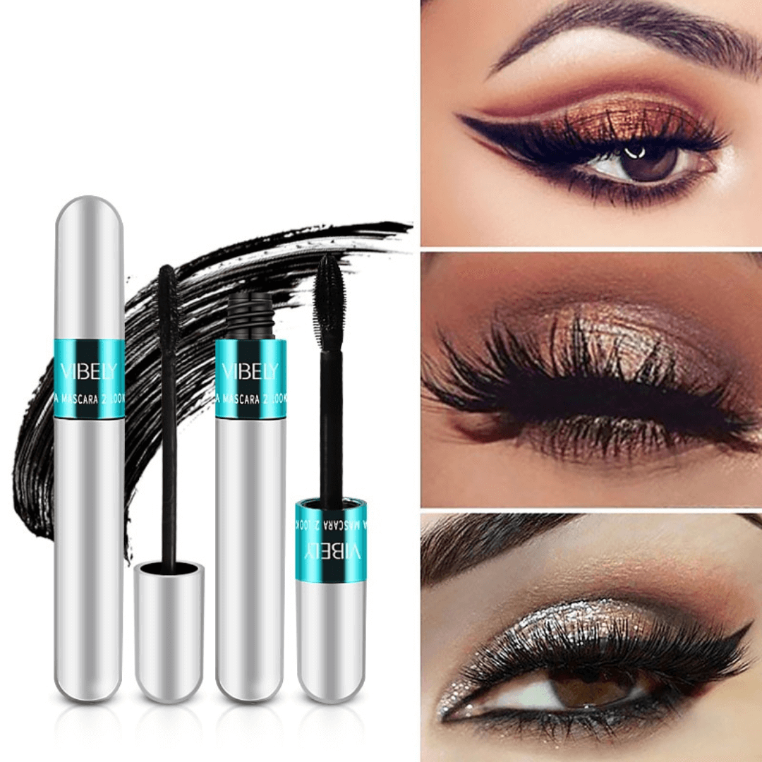 Damen 4D Mascara für extremes Volumen & Länge, erzeugt einen beeindruckenden Wimpern-Verlängerungseffekt. Vegan & wasserfest.