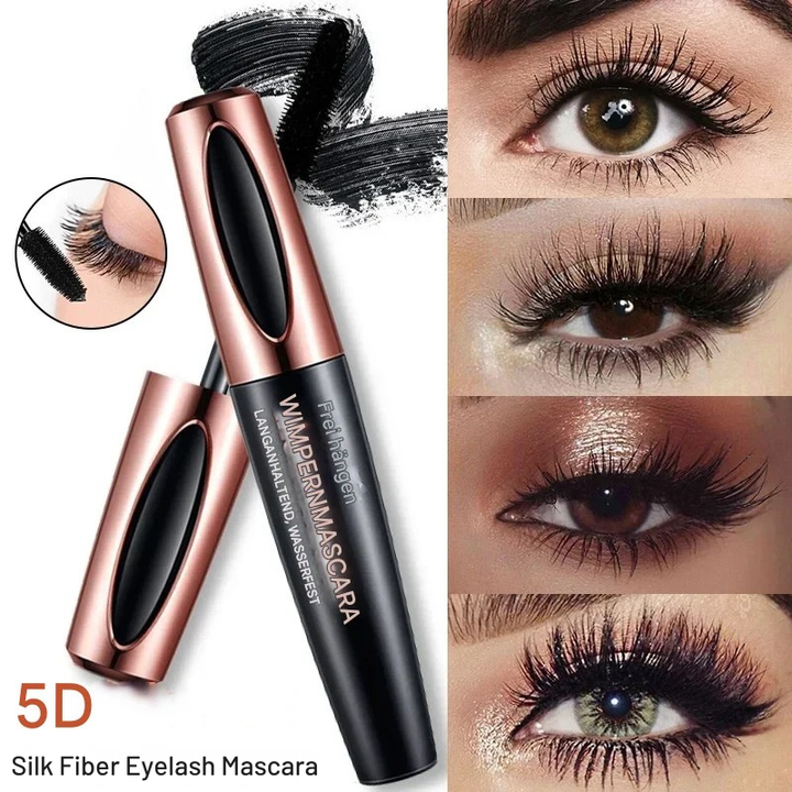 Damen 5D Wimperntusche für beeindruckende Länge & voluminöse Wimpern; perfektes Augen-Make-up für mehr Schönheit.