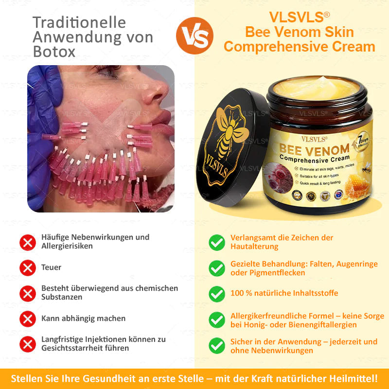 Elegante Tiegel der Damen Anti-Aging Gesichtscreme mit Bienenpeptid. Für jugendliche Hauterneuerung.