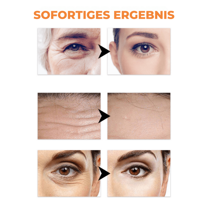 Verpackung der Damen Anti-Aging Gesichtsmaske mit Kollagen & Hyaluronsäure. Hautpflege für reife Haut.