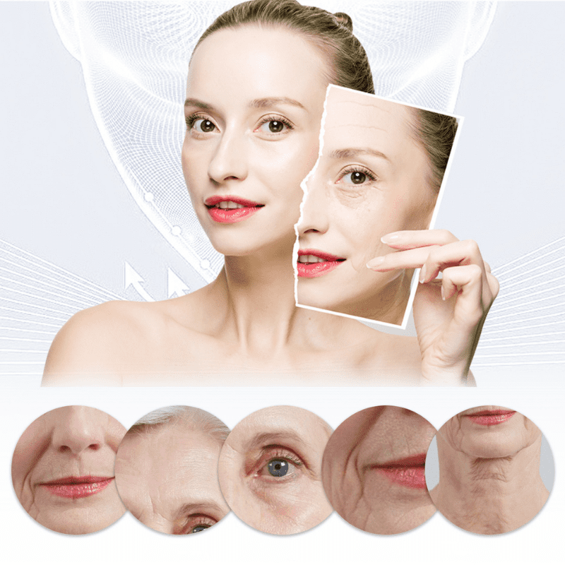 Damen Anti-Aging Gesichtsmaske (Kollagen & Hyaluronsäure) als Teil der täglichen Skincare Routine.