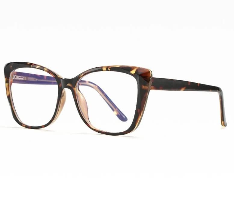 Leichtes Damen Brillengestell mit Sehstärke-Option, schützt Augen effektiv vor blauem Licht.