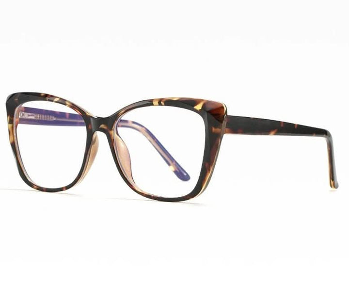 Leichtes Damen Brillengestell mit Sehstärke-Option, schützt Augen effektiv vor blauem Licht.