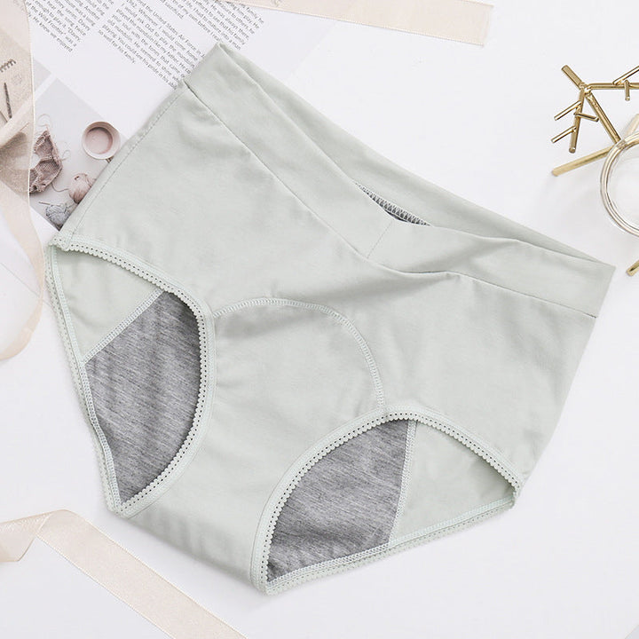 Seitenansicht: Auslaufsicheres Damenhöschen mit hoher Taille, Baumwolle. Für Menstruation und Inkontinenz.