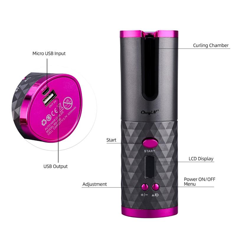Intelligenter Lockenstab formt automatisch perfekte Locken; schonendes Haarstyling für jede Frau.