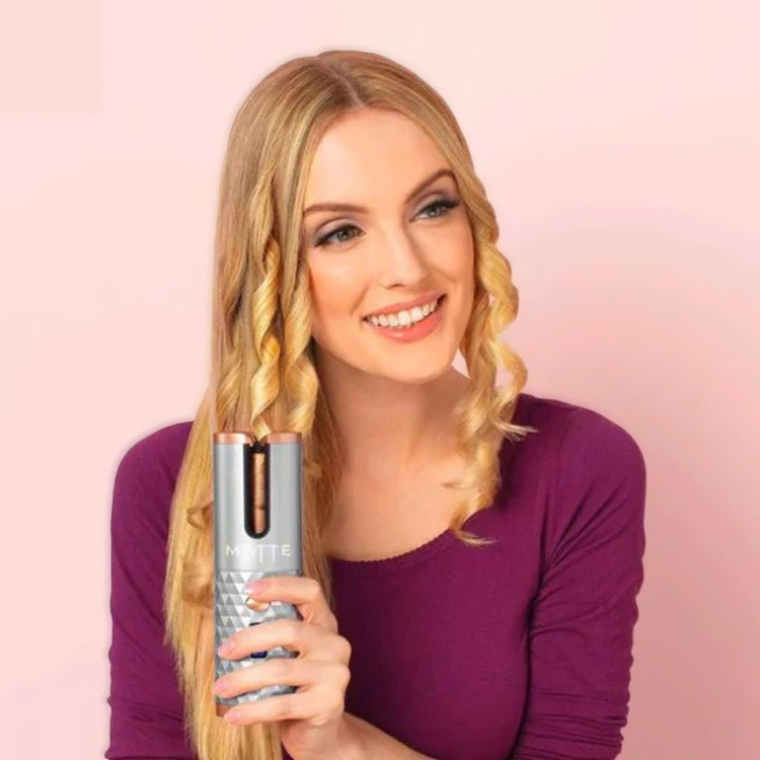 Wunderschöne Locken kreieren mit dem kabellosen, automatischen Damen-Lockenstab für jedes Haar.