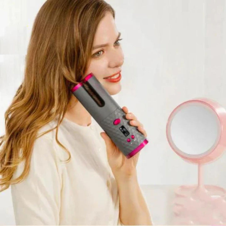 Damen Automatik-Lockenstab für schnelles, einfaches Haarstyling – perfekt für Zuhause & unterwegs.