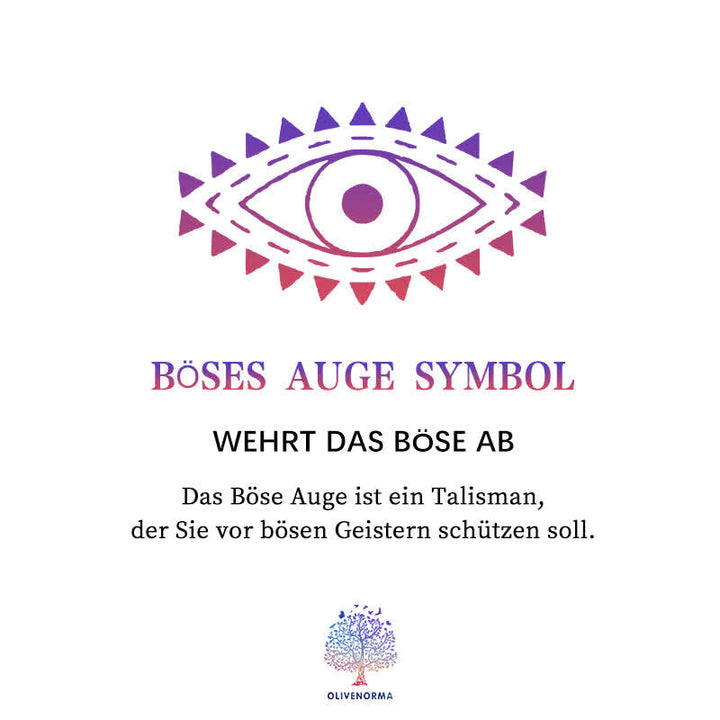 Feminine Damen Halskette "Böser Blick" – spiritueller Schutz, Eleganz, Mystik. Ein tolles Geschenk.