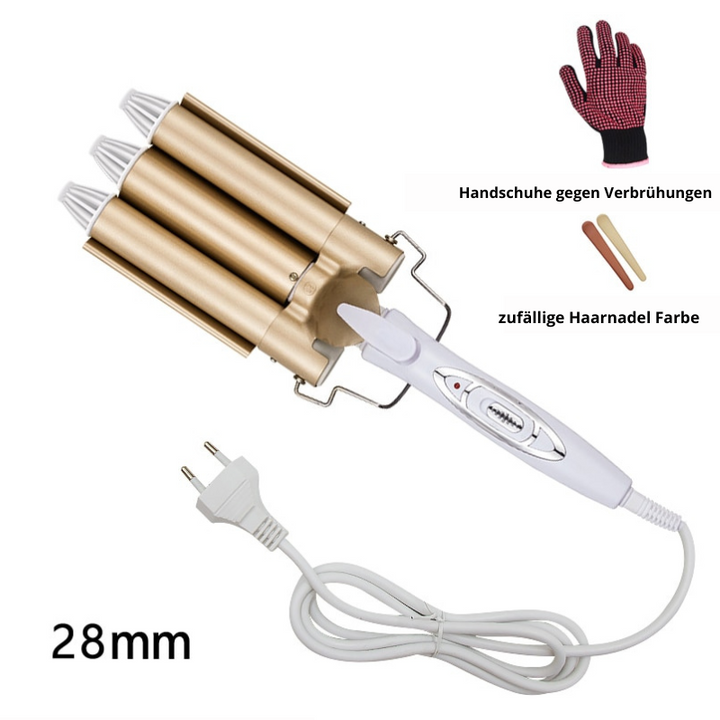 Ergonomischer Beach Waver für müheloses Styling und langanhaltende, lockere Wellen.